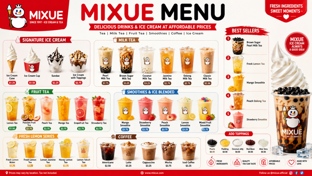 Mixue Menu: Everything You Need to Know 1 Mixue Menu